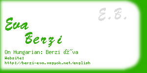 eva berzi business card